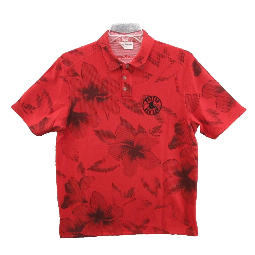 Tommy Bahama Mens Shirt Medium 181T218217 MLB Reversible Polo Boston Red Sox New